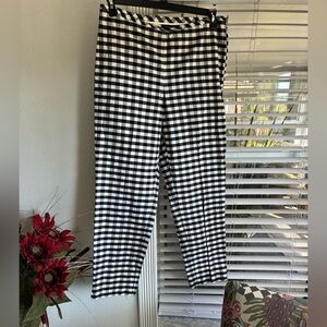 Talbots Black and White Gingham Pants